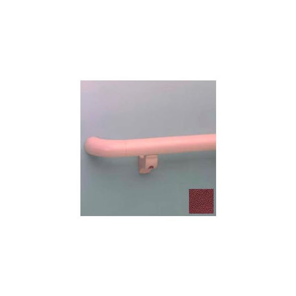 Pawling Round Handrail, 1-1/2" Grip, Aluminum Retainer, 12' Long, Cordovan BR-1200-12-380 - main